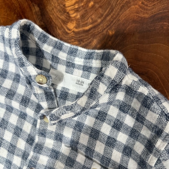 Zara Kids Button Up Checkered Shirt - Picture 2 of 3
